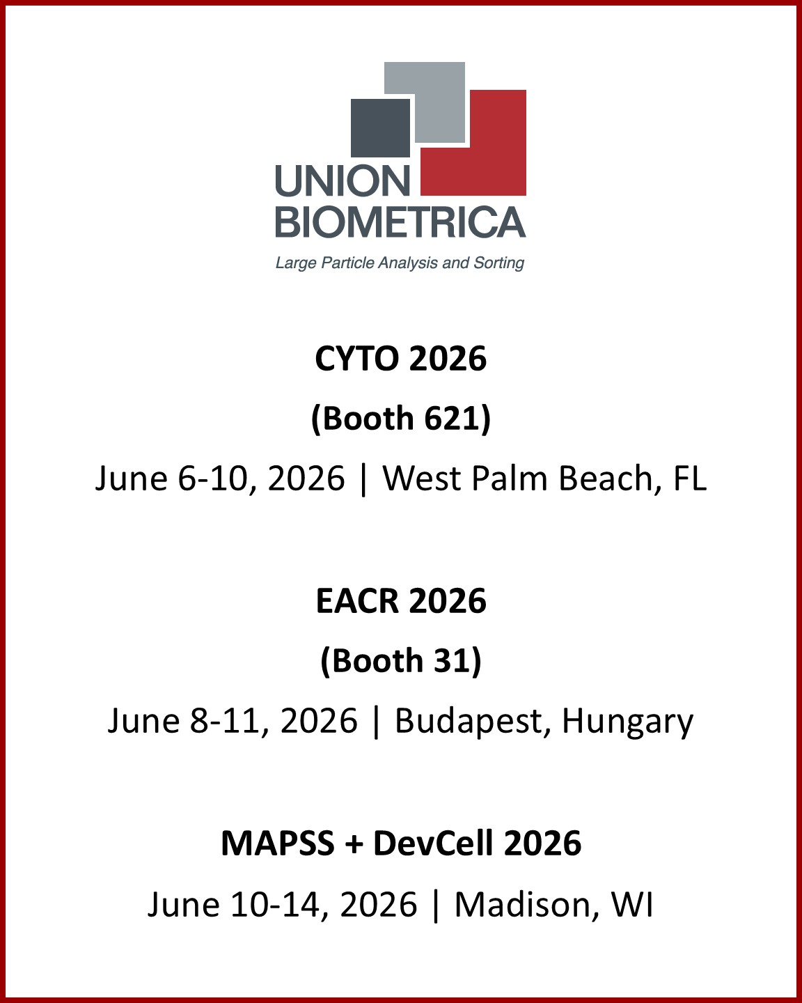 Visit us in early June 2026